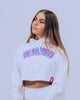 White Cropped Hoodie