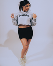 Grey Cropped Hoodie